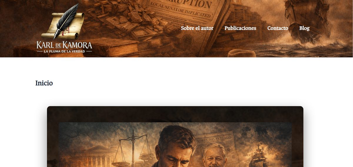 Portada de la web de Karl de Kamora